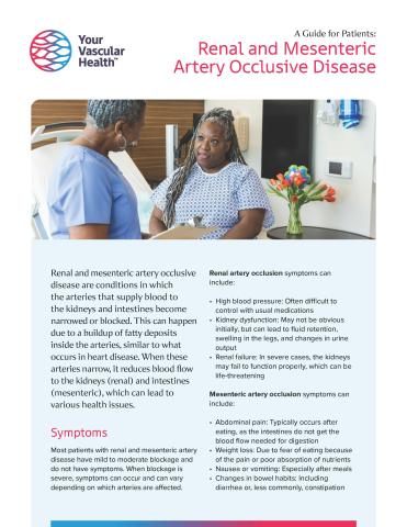 Renal and Mesenteric Artery Occlusive Disease Image of Flyer